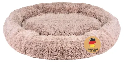 Immagine prodotto di Intirilife morbido peluche per animali domestici in beige diametro 100 cm - Morbido cuscino rotondo antiscivolo per cani letto per gatti comodo divano per cani divano per gatti per cani e gatti