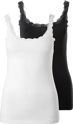 Produktbild von LASCANA Unterhemd weiß, schwarz Größe 36/38