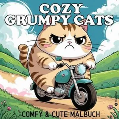 Produktbild von Katzen Malbuch - Cozy Malbuch - Grumpy Cats Malbuch - Malbuch mit Katzen