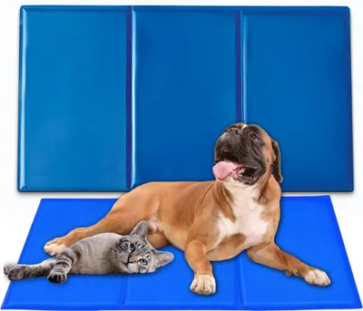 Produktbild von Kühlmatte für Hunde, Katzen, Tiere, faltbar, Gel, XXL, 50x90 cm, groß, Sommer, PetJet