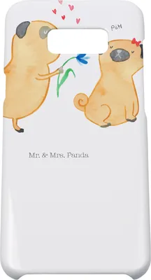 Produktbild von Mr. & Mrs. Panda Samsung Galaxy S8 plus Handyhülle  Mops Verliebt - Weiß - Geschenk, Cover, Knuffig, Handy, Hülle, Hund, Case, Sprüche, Liebe