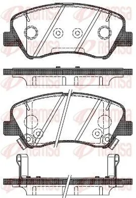Produktbild von REMSA Bremsbeläge Satz Vorne Bremsklötze für HYUNDAI i20 Schrägheck (GB, IB) 1488.02