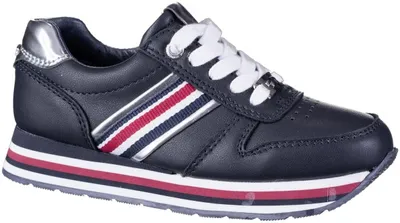 Produktbild von TOM TAILOR Damen, Mädchen Kunstleder Sneakers navy, weiches Fußbett, Textilfutter