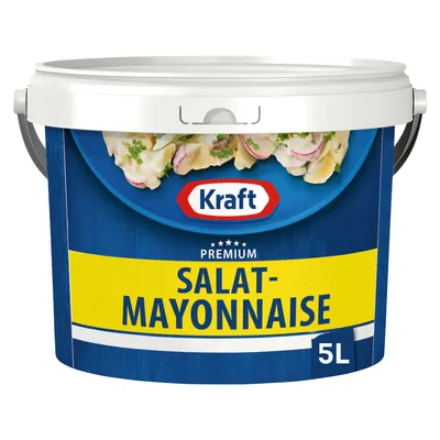 Obrázek produktu pro Kraft Salátová majonéza Prémiová krémová majonéza v kbelíku 5000 ml
