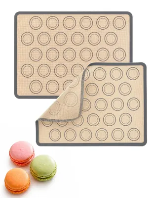 Productafbeelding van Siliconen bakmatten - Herbruikbaar voor macarons - 2 stuks