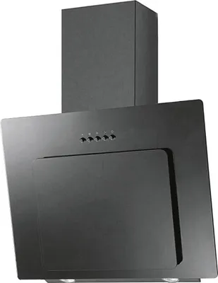 Immagine prodotto di PKM Cofano di gamma 9039X - 60 cm, nero, in vetro, cofano angolare con estrazione dai bordi