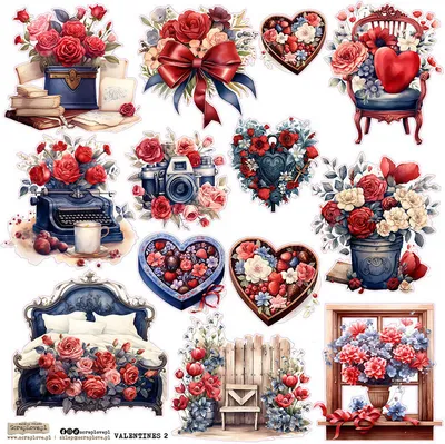 Produktbild von AUFKLEBER - ScrapLove - Valentinstag 2