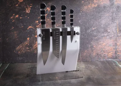 Obrázok produktu pre Dick Knife Block 4 nože 5-dielna sada kuchynských nožov 1905 so Santoku a chlebovým nožom - vysokokvalitný blok nožov do kuchyne