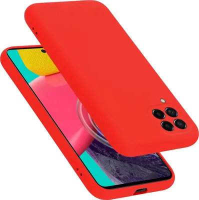 Immagine prodotto di Cadorabo custodia protettiva per Samsung Galaxy M53 5G in rosso custodia del telefono cellulare Case Cover TPU Etui