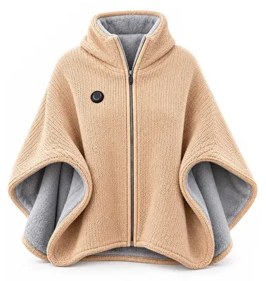Produktbild von Beheizbare Kuscheldecke zum Umhängen 150 × 80 cm, USB-Heizdecke mit 3 Heizstufen und Reißverschluss, für Zuhause und Büro
