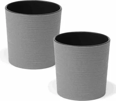 Produktbild von SIENA GARDEN Pflanzgefäß LOCON 2er-Set 30 cm grau