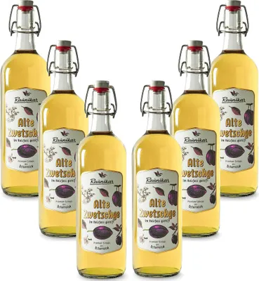 Produktbild von Raunikar - 6er Set Alte Zwetschge Schnaps 6x 1L (38% Vol)- [Enthält Sulfite]