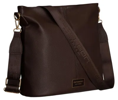 Obrázek produktu pro Peterson dámská crossbody kabelka z ekologické kůže hnědá 29x32x13 cm