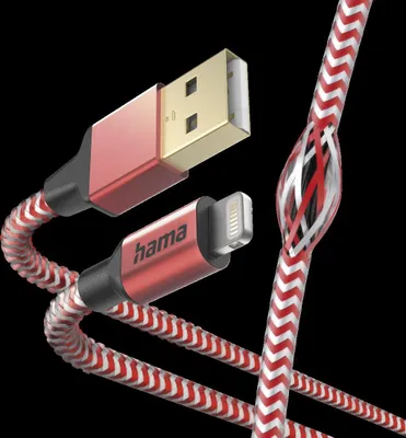 Produktbild von Hama Reflective, 1,5 m, Lightning, USB A, Männlich, Männlich, Rot