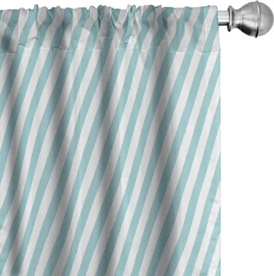 Produktbild von ABAKUHAUS Modern Vorhänge, Gardinen, Zweifarbige Pastelltöne Diagonale Linien Minimalistisches Design Muster, 2 Stück 75 x 225 cm, Blassblau Weiß