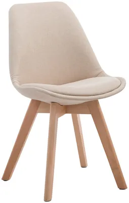 Obrázek produktu pro Židle Borne V2 - látka, dřevené nohy natura - Krémová