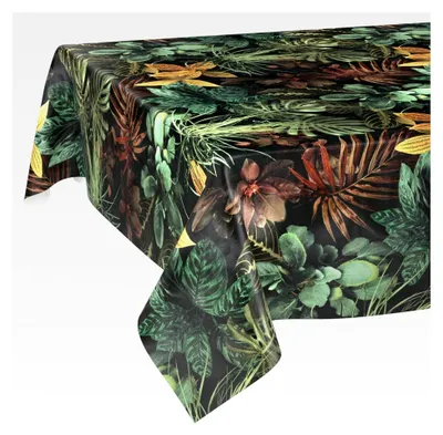 Produktbild von Wachstuchtischdecke abwaschbar pflegeleicht wasserabweisend Lotuseffekt Gartentischdecke 160 x 140 cm