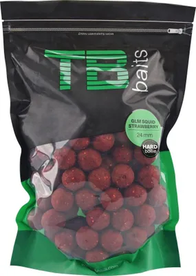 Obrázok produktu pre TB Baits Hard Boilie GLM Squid Strawberry 250g 28mm