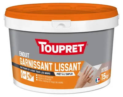 Image de Enduit Garnissant 2en1 Toupret 15kg Préparation Murale Polyvalente Intérieur - Générique