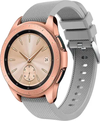 Produktbild von Strap-it Samsung Galaxy Watch 42mm Armband Silikon (Grau)