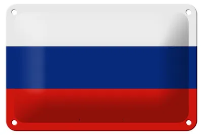Produktbild von Blechschild Flagge Russlands 18x12cm Flag of Russia Dekoration