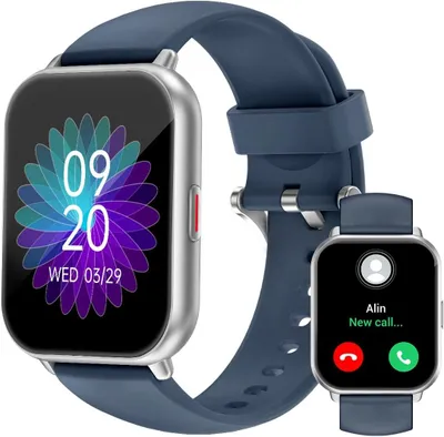 Produktbild von RUIMEN Smartwatch 1.85" Display mit Telefonfunktion, Fitnessuhr mit SpO2 & Herzfrequenz, 110+ Sportmodi, IP68 wasserdicht