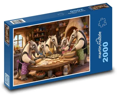 Obrázok produktu pre Puzzle 2000 Mravčiare pečú koláče - martinpuzzle