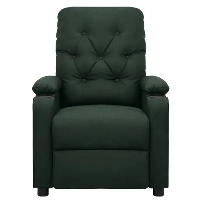 Image de vidaXL Fauteuil de massage vert foncé Tissu