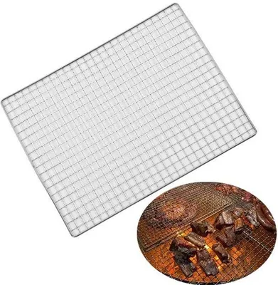 Produktbild von Eisengrillgrill, wiederverwendbare und langlebige Grillfeldfutter Arbeiten auf Gas-Kohle-Pellet-Grill, sogar Heizung Einfach zu reinigen, 13,8 "x 10,5" x 0,2 "