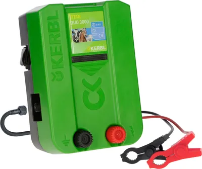 Produktbild von Kerbl Weidezaungerät Titan Duo 3000 für kurze Zaunanlagen, 12 / 230 Volt