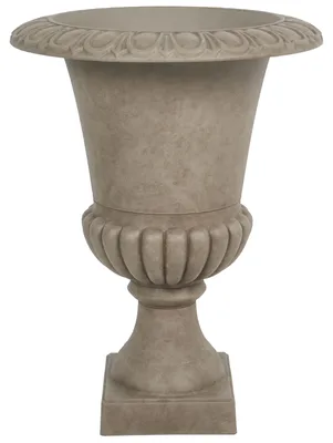 Zdjęcie produktu dla BELIANI Doniczka okrągła 47x60 cm beżowoszara dom taras ogród