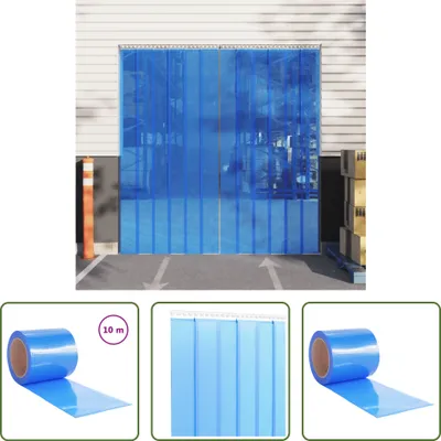Produktbild von The Living Store Türvorhang Blau 200x1,6 mm 10 m PVC