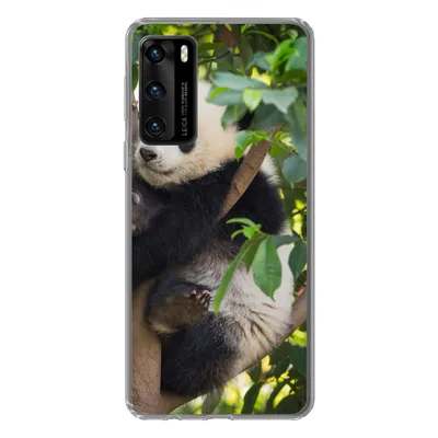 Produktbild von MuchoWow® Handyhülle Schutzhülle Hülle für Huawei P40 Panda - Tier - Baum Silikon Softcase Handy Hülle - Handytasche
