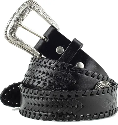 Produktbild von Ledergürtel Westerngürtel Cowboygürtel »WG-96« Schwarz