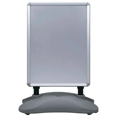 Immagine prodotto di vidaXL A1 porta poster riempibile d'acqua in lega di alluminio grigio