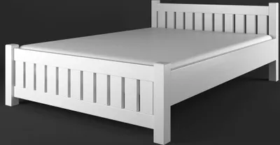 Produktbild von Einzelbett / Gästebett Kiefer Vollholz massiv weiß Lagopus 35 - Abmessungen: 140 x 200 cm (B x L)