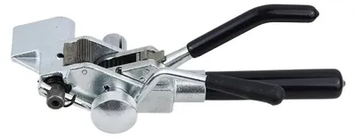 Image de Pince à colliers de serrage en acier inoxydable - Pistolet de serrage et de coupe - Pince à cliquet pour colliers de serrage en acier inoxydable - Force de serrage réglable - Outil manuel - Noir