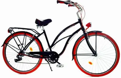 Zdjęcie produktu dla Rower Dallas Cruiser 26" 7spd Lady Alu - czarny z czerwonym