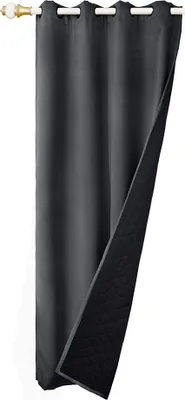 Produktbild von Vorhang Blickdicht Gardinen Thermovorhang mit Ösen Verdunklungsvorhang Ösenschal Türvorhang Thermovorhang Kälteschutz 1er 132x244cm