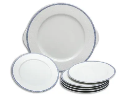 Produktbild von Thun Opal Tortengarnitur, Spitze, blau, 7-teilig