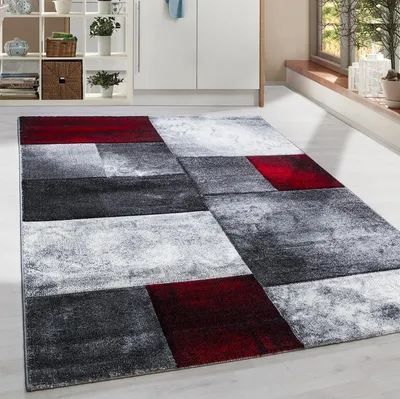 Obrázok produktu pre Homebyhome Dizajnový koberec do obývacej izby, moderný, mäkký, s krátkym vlasom, kontúrovaný strih, jednoduchá údržba, rozmery: 120 × 170 cm