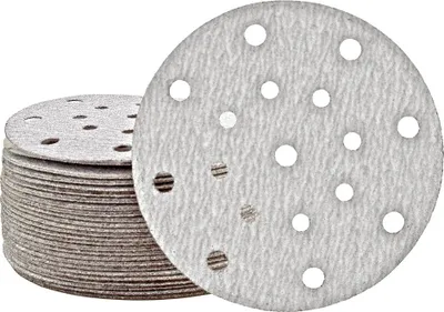 Produktbild von MioTools Shark Klett-Schleifscheiben, 150 mm, 17-Loch, f. Exzenterschleifer, Normalkorund (50 Stk.) K40