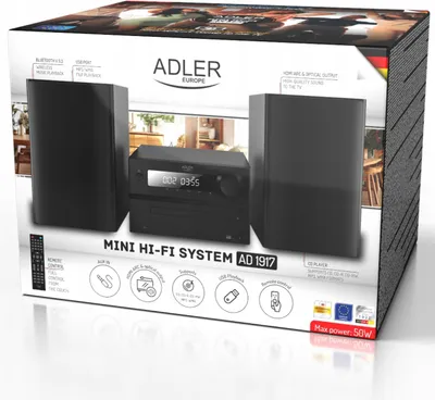 Image de Camry Adler AD 1917 Muzikinis centras hi-fi su bluetooth, cd, usb i radiem fm