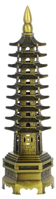 Wenchang-Turm Feng-Shui-Standbild 18 cm Bronze Miniatur