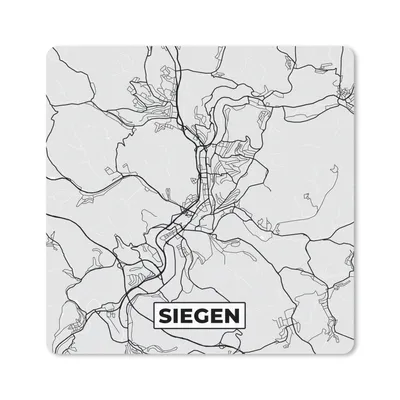 Produktbild von MuchoWow® Mauspad Mousepad Stadtplan - Deutschland - Siegen - Karte 20x20 cm - Mousepads - Maus Mat - Pad - Mausunterlage - Desk Mat - Bureauartikeln