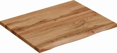 Produktbild von Badezimmer-Waschtischplatte mit Baumkantenprofil, 60 cm breit in Eiche - SOLNA-56-CASHMERE