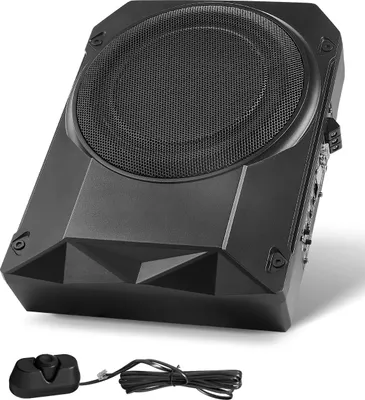 Obrázok produktu pre SucceBuy 10" 400 W subwoofer do auta pod sedadlo, tenký napájací zdroj, nízky profil so zosilňovačom, vstupom a ovládaním hlasitosti pre SUV, osobné a nákladné vozidlá, obytné vozidlá