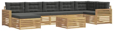 Productafbeelding van vidaXL Tuinset met 8 zitplaatsen, wit en antraciet