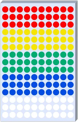 Imagen del producto de Calcomanías redondas de 10 mm, autoadhesivas, 9000 unidades, de colores, para proyectos creativos