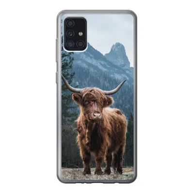 Produktbild von MuchoWow® Handyhülle Schutzhülle Hülle für Samsung Galaxy A52 5G Schottische Highlander - Tiere - Landschaft Silikon Softcase Handy Hülle - Umschlag